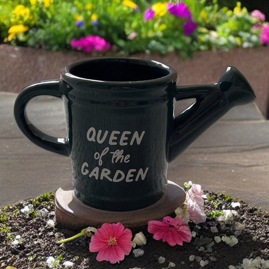 Queen of the garden watering can mug - Death by Tea
