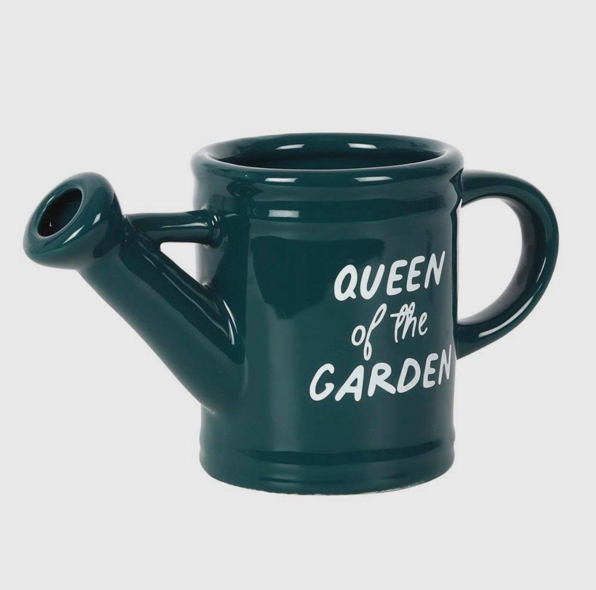Queen of the garden watering can mug - Death by Tea