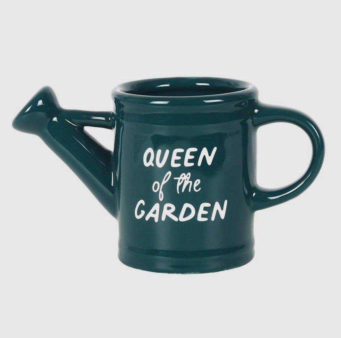 Queen of the garden watering can mug - Death by Tea