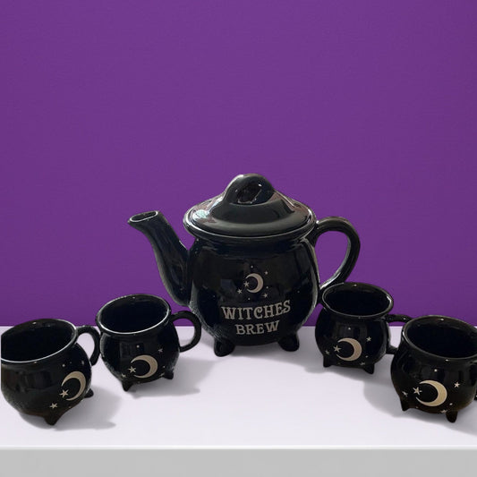 Witches Brew Cauldron Tea Set